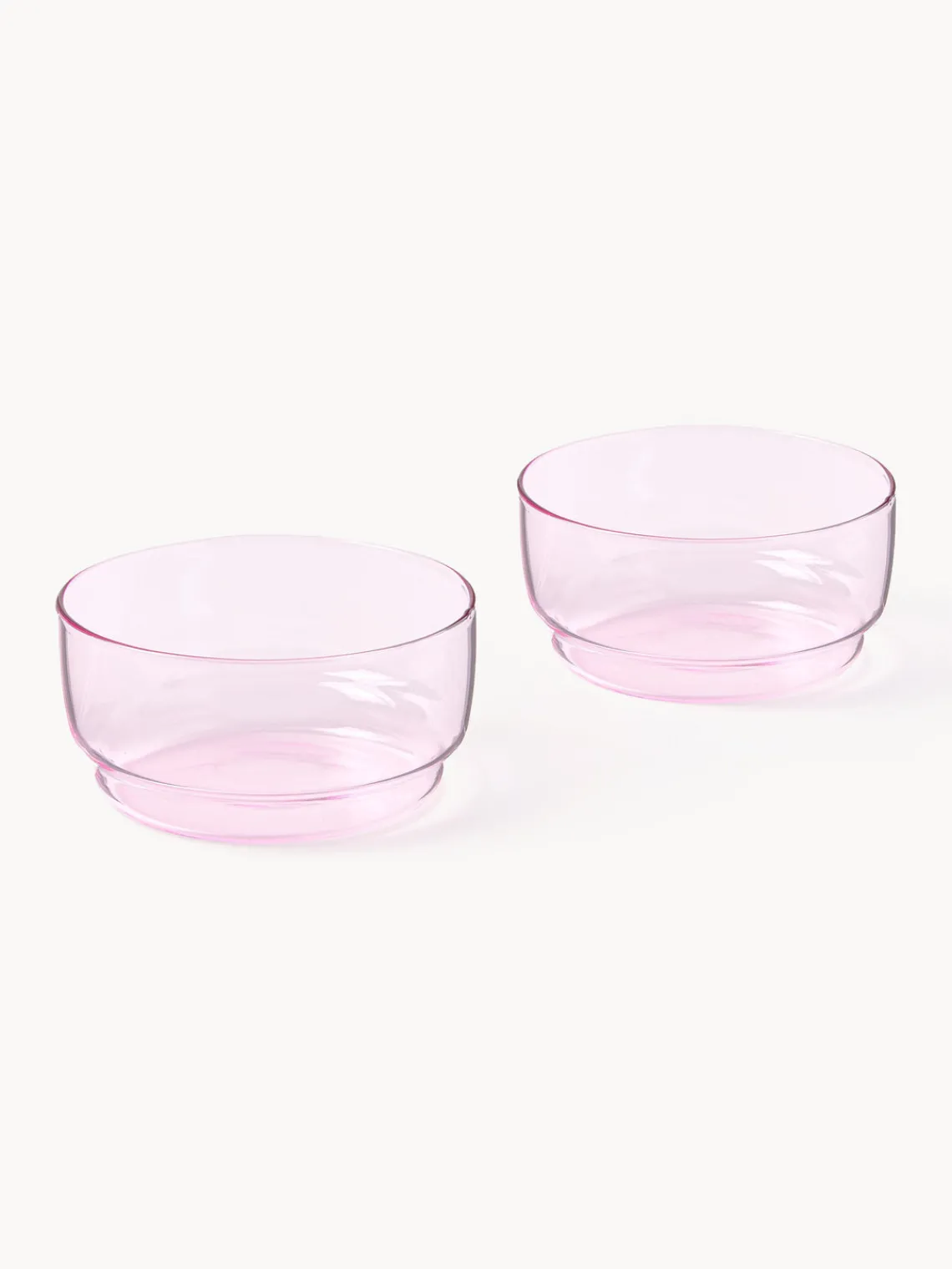Outlet Lyngby Bols en verre borosilicaté Torino, 2 pièces Rose pâle, transparent
