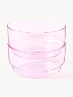 Outlet Lyngby Bols en verre borosilicaté Torino, 2 pièces Rose pâle, transparent