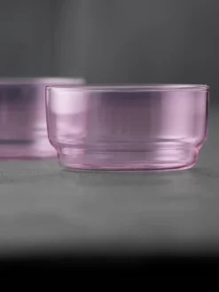 Outlet Lyngby Bols en verre borosilicaté Torino, 2 pièces Rose pâle, transparent