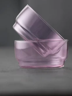 Outlet Lyngby Bols en verre borosilicaté Torino, 2 pièces Rose pâle, transparent