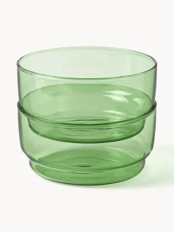 Sale Lyngby Bols en verre borosilicaté Torino, 2 pièces Vert, transparent,