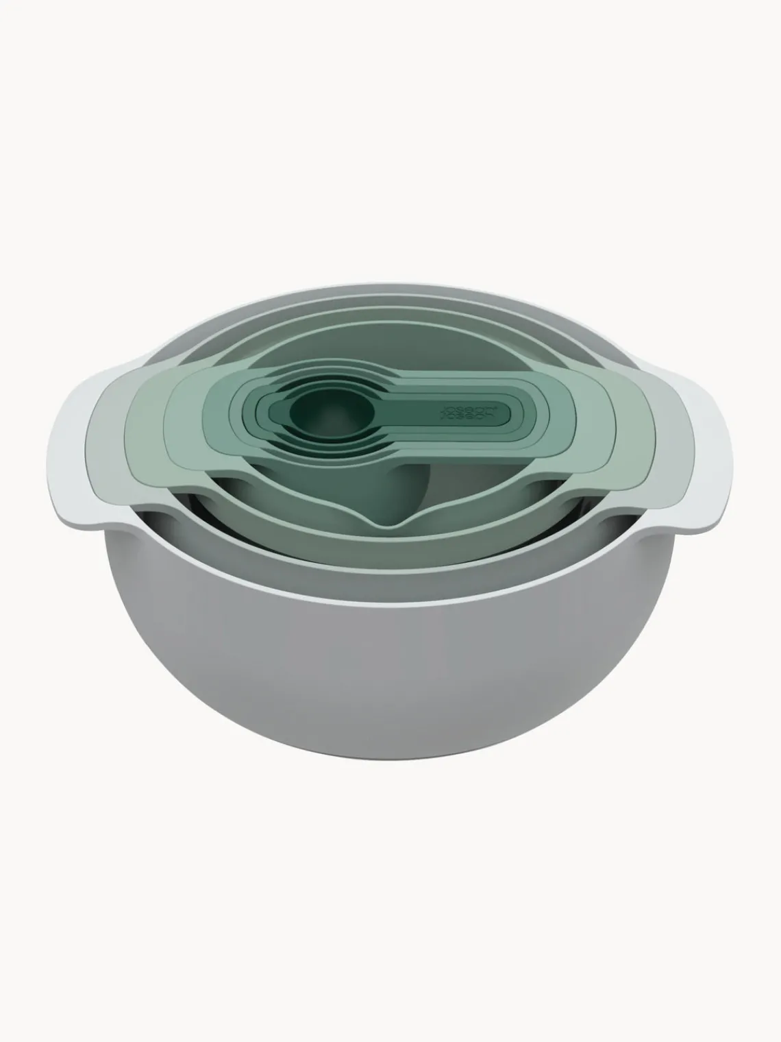 Hot Joseph Joseph Bols et cuillères doseuses Nest Plus, 9 élém. Tons verts et gris