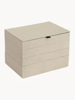 Sale Bigso Box of Sweden Boîte à bijoux avec fermeture magnétique Precious Beige clair