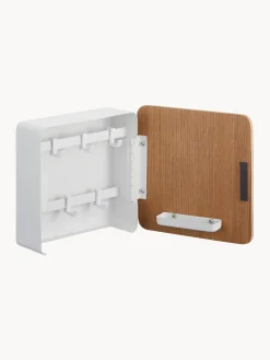 Best Yamazaki Boîte à clés avec dos magnétique Rin Blanc, bois clair