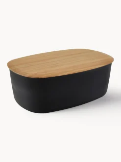 Fashion Rig-Tig Boîte à pain avec couvercle en bambou Box-It Noir, bambou