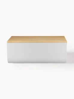 Sale ALESSI Boîte à pain avec couvercle en bambou Mattina Gris clair, bambou
