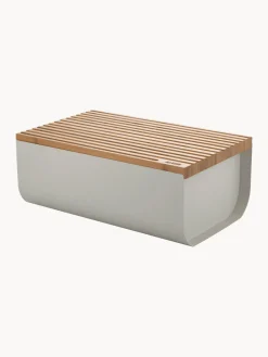 Sale ALESSI Boîte à pain avec couvercle en bambou Mattina Gris clair, bambou