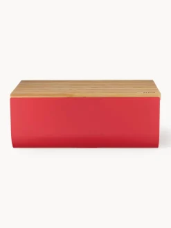 Fashion ALESSI Boîte à pain avec couvercle en bambou Mattina Rouge, bambou
