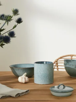 Fashion Broste Copenhagen Boîte de rangement artisanale Nordic Sea Gris-bleu, chiné