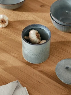 Fashion Broste Copenhagen Boîte de rangement artisanale Nordic Sea Gris-bleu, chiné