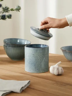 Fashion Broste Copenhagen Boîte de rangement artisanale Nordic Sea Gris-bleu, chiné