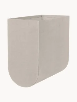 Hot Kristina Dam Boîte de rangement artisanale Curved, larg. 20 cm Beige clair