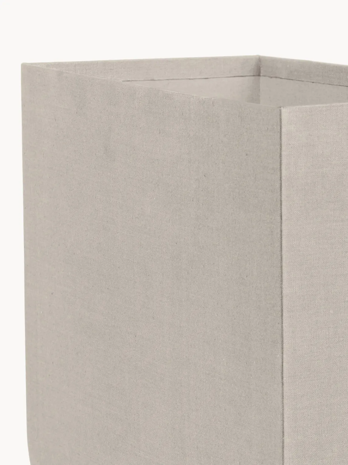 Hot Kristina Dam Boîte de rangement artisanale Curved, larg. 20 cm Beige clair