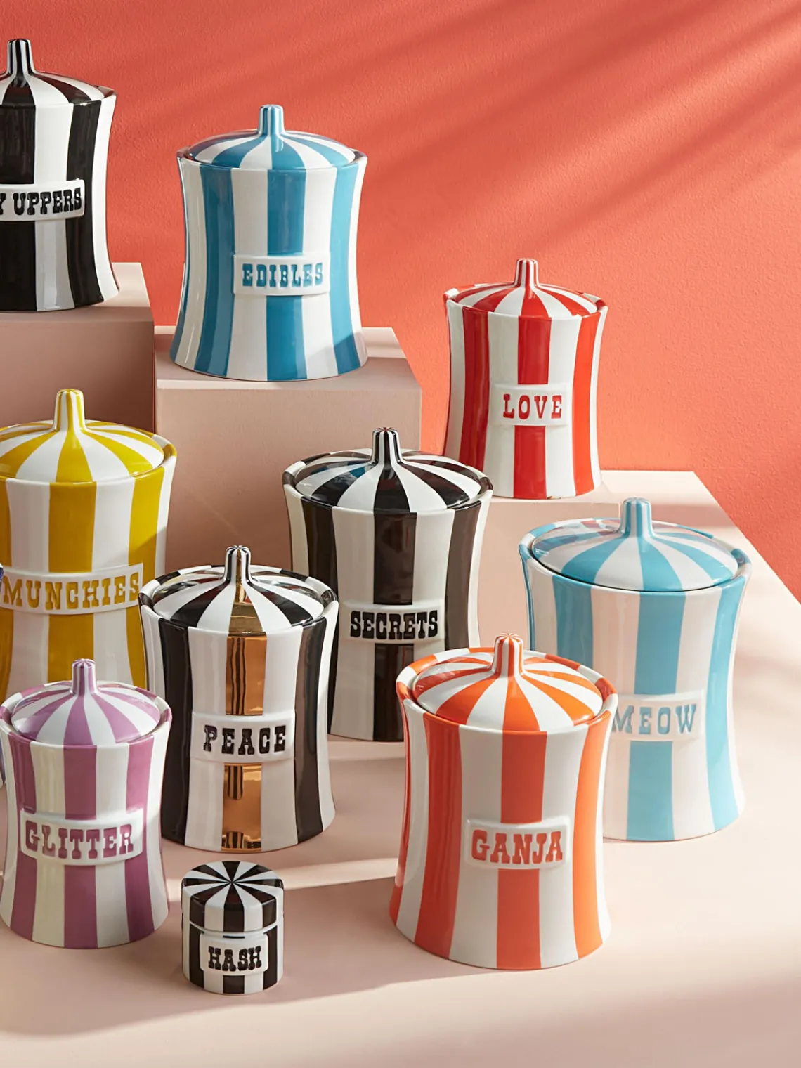 New Jonathan Adler Boîte de rangement artisanale Vice Meow