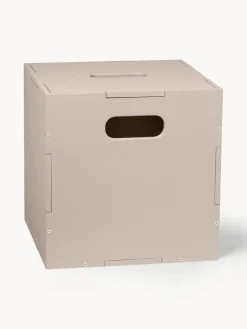 Sale Nofred Boîte de rangement en bois Cube Beige clair