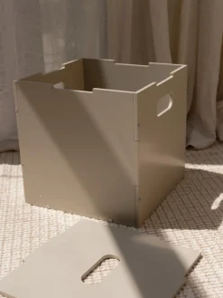 Sale Nofred Boîte de rangement en bois Cube Beige clair