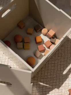 Sale Nofred Boîte de rangement en bois Cube Beige clair