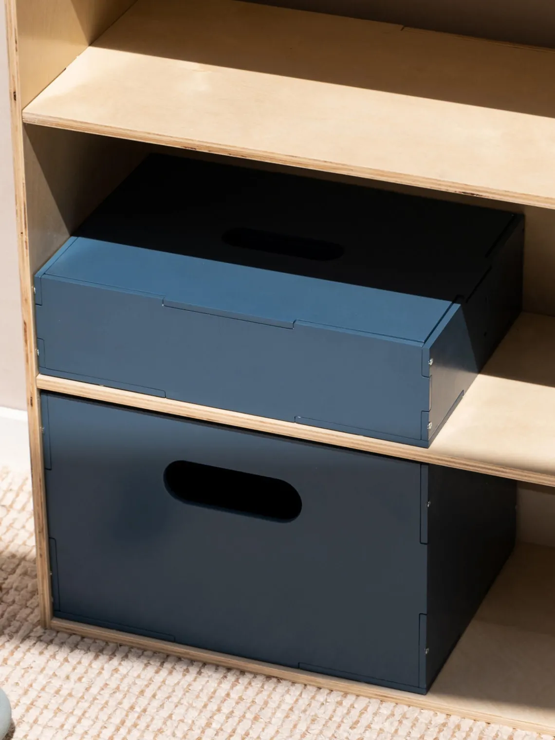 Fashion Nofred Boîte de rangement en bois Kiddo Bleu foncé