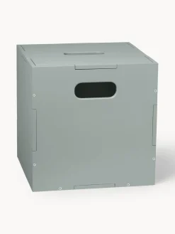 Hot Nofred Boîte de rangement en bois Cube Vert sauge