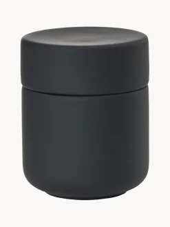 Sale Zone Denmark Boîte de rangement en grès à surface veloutée Ume Noir, mat