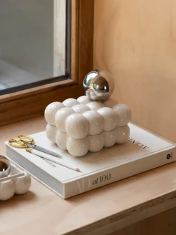 Clearance Zuiver Boîte de rangement en porcelaine Bubble, larg. 15 cm