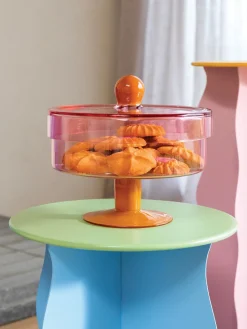 Online &k Amsterdam Boîte de rangement en verre Duo Orange, rose