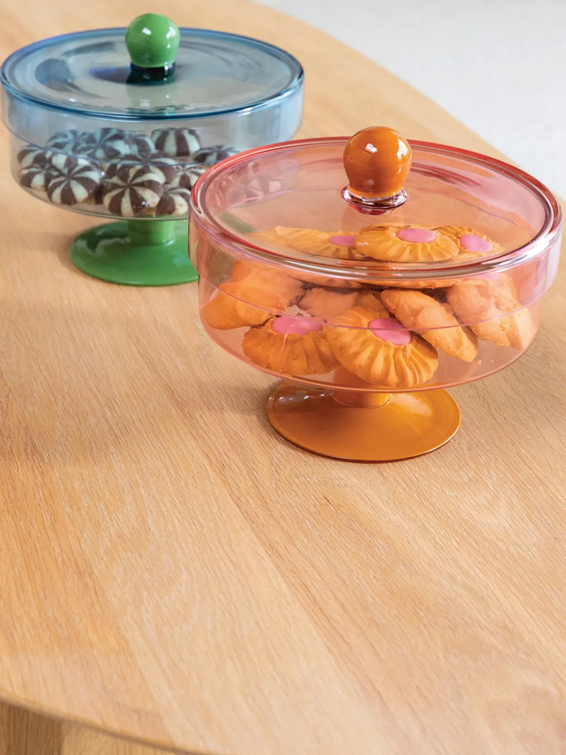 Online &k Amsterdam Boîte de rangement en verre Duo Orange, rose