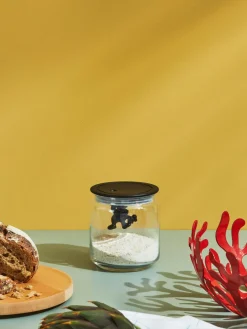 Best ALESSI Boîte de rangement Gianni, haut. 12 cm Noir, transparent