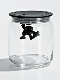 Best ALESSI Boîte de rangement Gianni, haut. 12 cm Noir, transparent
