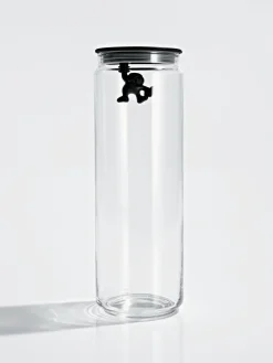Best ALESSI Boîte de rangement Gianni, haut. 31 cm Noir, transparent