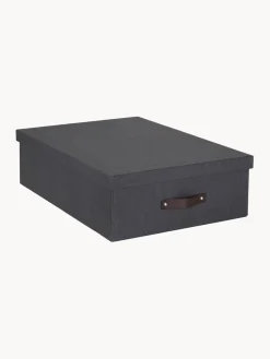 New Bigso Box of Sweden Boîte de rangement Karolin Anthracite, brun foncé