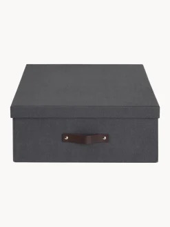 New Bigso Box of Sweden Boîte de rangement Karolin Anthracite, brun foncé