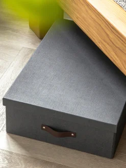 New Bigso Box of Sweden Boîte de rangement Karolin Anthracite, brun foncé