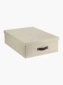 Fashion Bigso Box of Sweden Boîte de rangement Karolin Beige clair, brun foncé