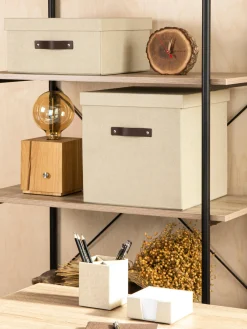 Clearance Bigso Box of Sweden Boîte de rangement Logan Beige clair