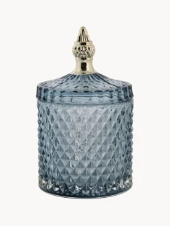 New Lene Bjerre Boîte de rangement Myan Gris-bleu, doré