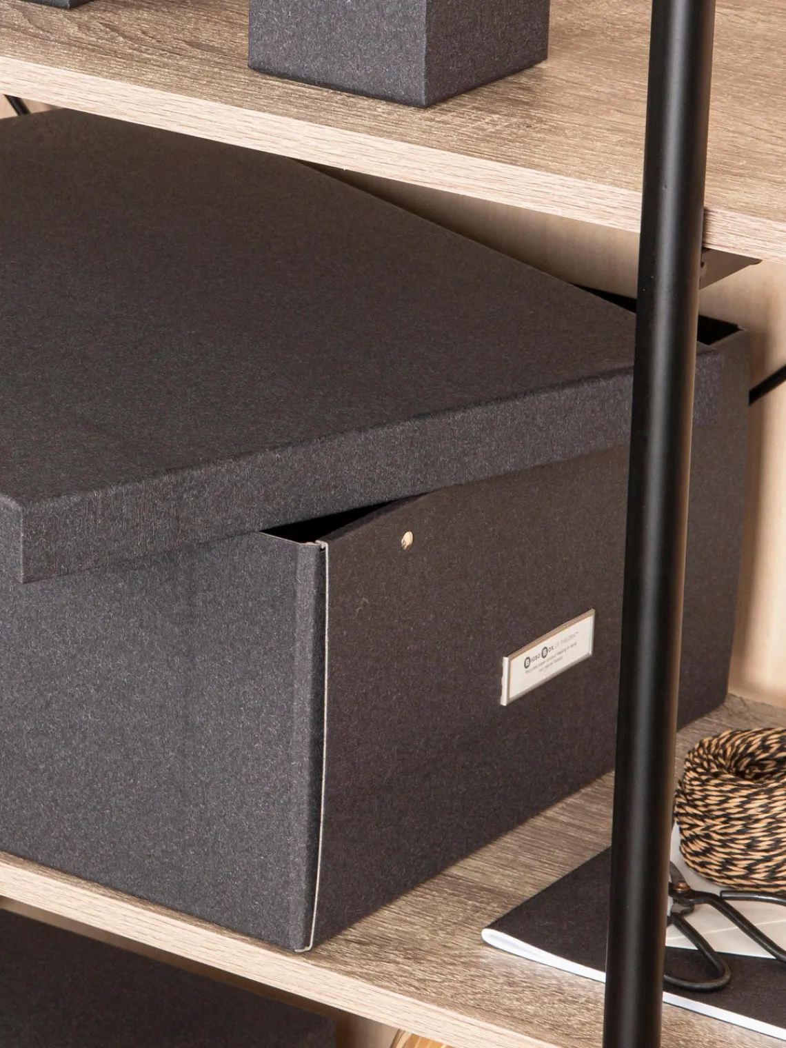 Clearance Bigso Box of Sweden Boîte de rangement pliable Katrin, 35 x 45 cm Anthracite