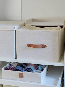 Hot Store It Boîte de rangement Premium Beige clair, brun