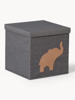 Fashion Store It Boîte de rangement Premium Gris foncé, éléphant