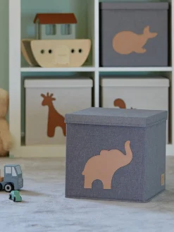 Fashion Store It Boîte de rangement Premium Gris foncé, éléphant