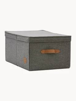 Discount Store It Boîte de rangement Premium Gris foncé, brun