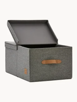 Discount Store It Boîte de rangement Premium Gris foncé, brun