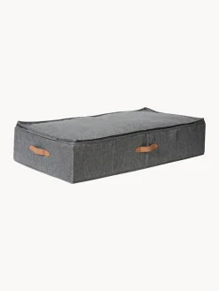 New Store It Boîte de rangement sous-matelas Premium Gris foncé, brun