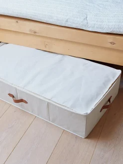 Discount Store It Boîte de rangement sous-matelas Premium Beige clair, brun