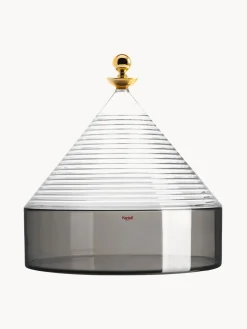 Outlet Kartell Boîte de rangement Trullo Gris, transparent