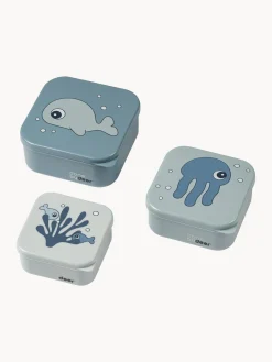Clearance Done by Deer Boîtes à goûter pour enfants Sea Friends, 3 élém. Tons bleus