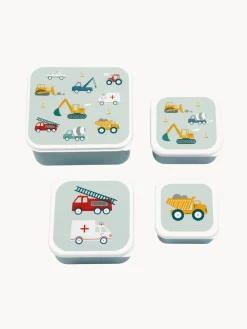 New A Little Lovely Company Boîtes à lunch pour enfants Vehicles, 4 élém.
