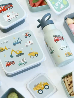 New A Little Lovely Company Boîtes à lunch pour enfants Vehicles, 4 élém.