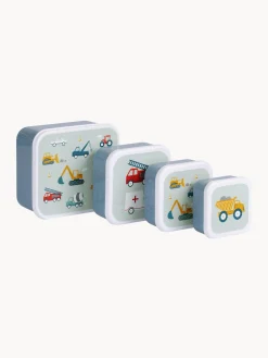 New A Little Lovely Company Boîtes à lunch pour enfants Vehicles, 4 élém.