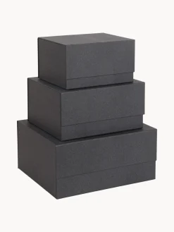 Discount Bigso Box of Sweden Boîtes de rangement Ilse, 3 élém. Anthracite